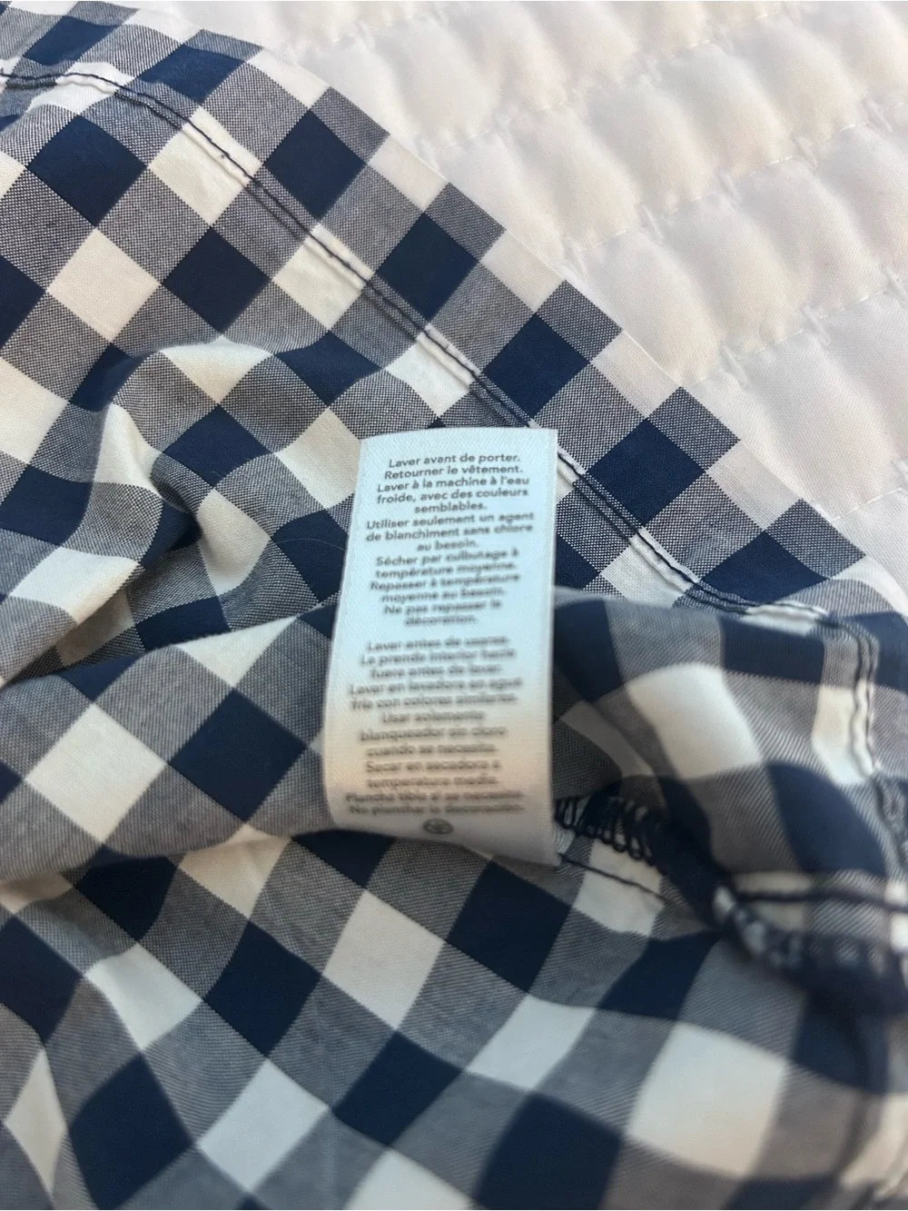 Carter's Navy and White Gingham Dress with Floral Embroidery. Size 4T